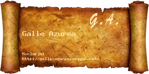 Galle Azurea névjegykártya