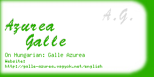 azurea galle business card